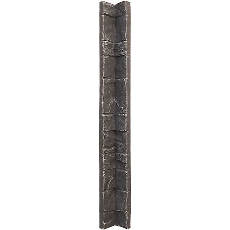 Ekena Millwork 3"W x 3"D x 48"H Universal Inside Corner for StoneWall Faux Stone Siding Panels, Slate Gray PNUIC03X48SG